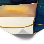 Waterverf Abstract Geometrisch Schilderen Goud 4:3 Poster (Hoek)