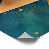 Waterverf Abstract Geometrisch Schilderen Goud 4:5 Poster (Hoek)