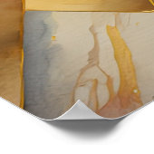 Waterverf Abstract Geometrisch Schilderen Goud 4:5 Poster (Hoek)