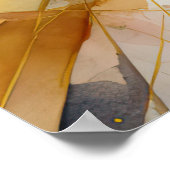 Waterverf Abstract Geometrisch Schilderen Goud 5:4 Poster (Hoek)