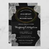 Waterverf Abstract | Geometrische cirkelbruiloft Kaart (Voorkant / Achterkant)