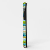 Waterverf abstract groen, blauw Case-Mate iPhone case (Achterkant/links)