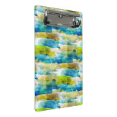 Waterverf abstract groen, blauw mini klembord (Schuin)