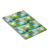 Waterverf abstract groen, blauw notitieboek (Rechterzijde)