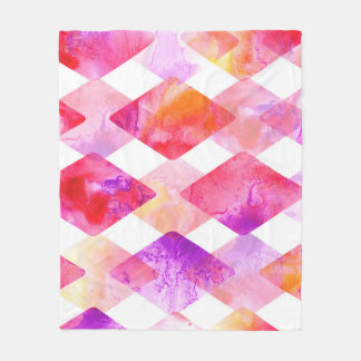 Waterverf Abstract: Hand geschilderd naadloos. Fleece Deken
