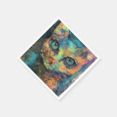 Waterverf Abstract Kat (10) Servet (Hoek)