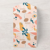 Waterverf Abstract kleurrijk pastelhuwelijk All In One Uitnodiging (Buitenkant)