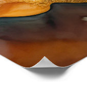 Waterverf Abstract Landschap Schilderen Goud 4:3 Poster (Hoek)