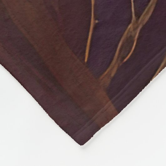 Waterverf Abstract Landschap Schilderen Goud Fleece Deken (Hoek)