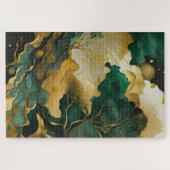 Waterverf Abstract Landschap Schilderen Goud Legpuzzel (Horizontaal)