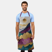 Waterverf Abstract Landschap Schilderen Goud Schort (Gedragen)