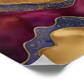 Waterverf Abstract Landschapsschilderij Goud 1:1 Poster (Hoek)