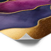 Waterverf Abstract Landschapsschilderij Goud 3:2 Poster (Hoek)