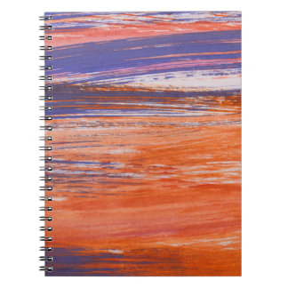 Waterverf Abstract: Oranje Blauwe Mengsel Notitieboek