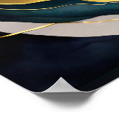 Waterverf Abstract Organisch Schilderijgoud 4:5 Poster (Hoek)