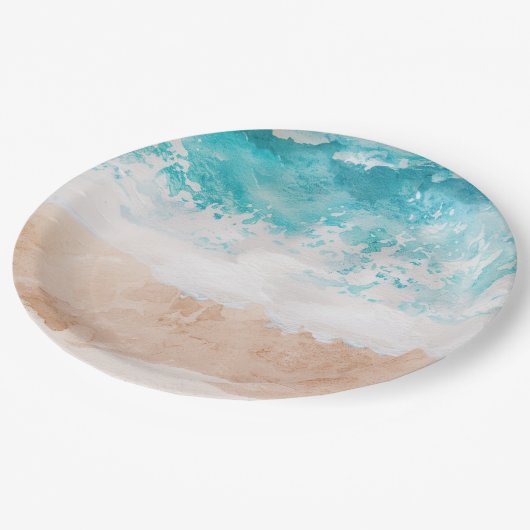 Waterverf Abstract strand Papieren Bordje (Gekanteld)