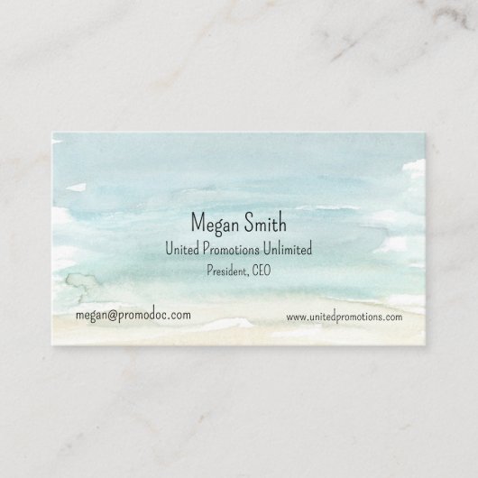 Waterverf Abstract Visitekaartje (Voorkant)