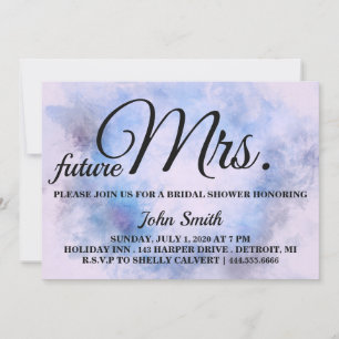 Waterverf Abstract Vrijgezellenfeest, toekomst mev Kaart