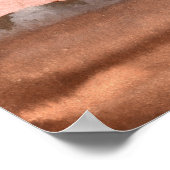 Waterverf abstract zand woestijnlandschap Modern Poster (Hoek)