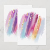 Waterverf Abstracte achtergrond 1 Notitiekaartje (Voorkant / Achterkant)