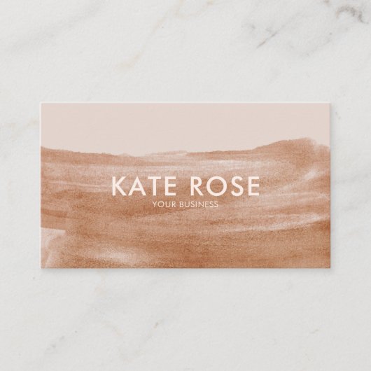 Waterverf Abstracte Boho Visitekaartje (Voorkant)