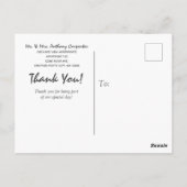 Waterverf Abstracte bruiloft dank u Briefkaart (Achterkant)