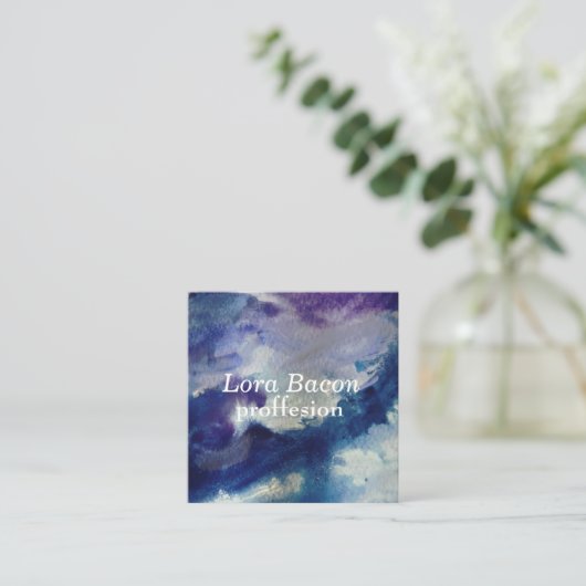 Waterverf Abstracte Custom Visitekaartje (Staand voorkant)