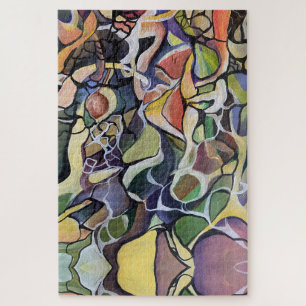 Waterverf Abstracte hedendaagse moderne kunst Legpuzzel
