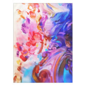 Waterverf Abstracte kleurrijke penseelkunst Tafelkleed (Voorkant)