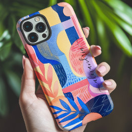 Waterverf Abstracte kleurrijke vormen met naam