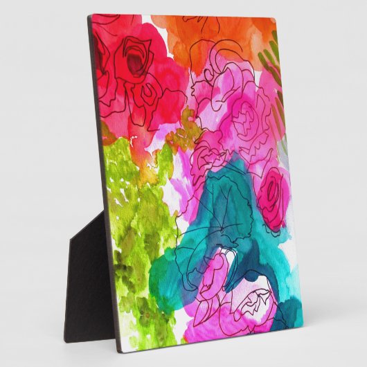 Waterverf abstracte kunst fotoplaat (Zijkant)