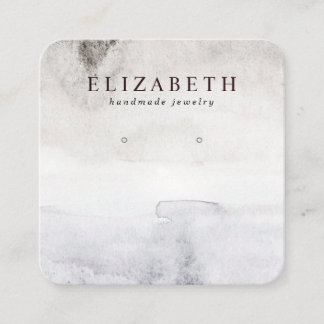 Waterverf Abstracte Oorbel Display Vierkante Visitekaartje