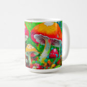 Waterverf Abstracte paddenstoelen Koffiemok (Voorkant rechts)