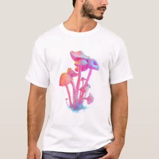Waterverf Abstracte paddenstoelen T-shirt
