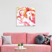 waterverf abstracte printwandkunst canvas afdruk (Insitu (Woonkamer))