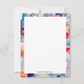 Waterverf Abstracte Rainbow Shapes Aangepaste naam Notitiekaartje (Voorkant)