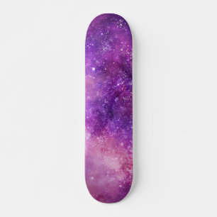 Waterverf Abstracte ruimte en Star-achtergrond Skateboard