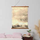 Waterverf abstracte Storm Moonscape Hangend Wandkleed (Slaapkamer)