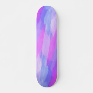 Waterverf Abstracte textuur in parelkleuren Skateboard