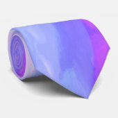 Waterverf Abstracte textuur in parelkleuren Stropdas (Opgerold)