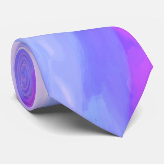 Waterverf Abstracte textuur in parelkleuren Stropdas (Opgerold)