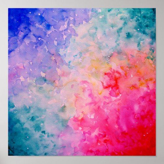 Waterverf Abstracte Universe Print (Voorkant)