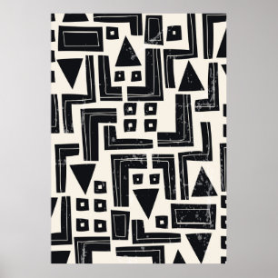 Waterverf abstracte vormen poster