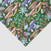 Waterverf Abstracte Wilde Bospaddenstoelen Tissuepapier (Detail)