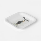 Waterverf Academie Afstuderen Jouw naam Afstudeerd Papieren Bordje (Gebogen)