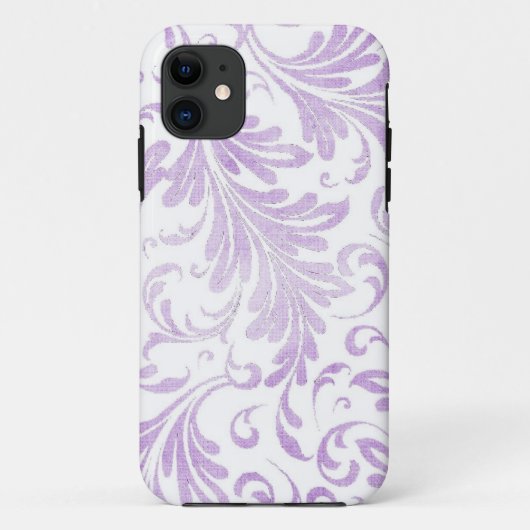 Waterverf Acanthus laat Lila Paarse wit achter Case-Mate iPhone Case (Achterkant)