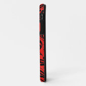 Waterverf Acanthus laat zwart rood scharlaken acht Case-Mate iPhone Case (Achterkant/links)