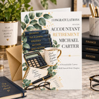 Waterverf Accountant Pensioen Felicitaties