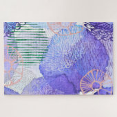 Waterverf achtergrond en glitter legpuzzel (Horizontaal)