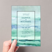 Waterverf Acryl bruiloft uitnodiging Sjabloon Acryl Uitnodigingen (Insitu (Draagbaar))